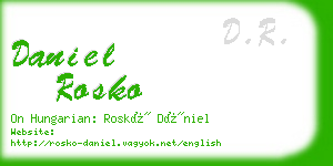 daniel rosko business card